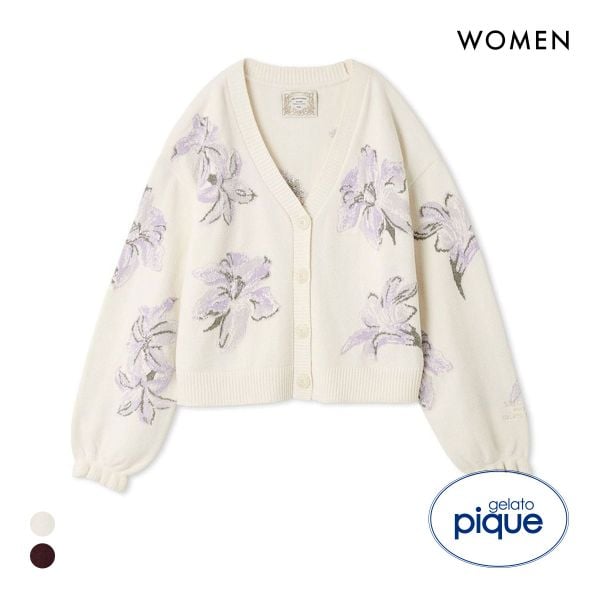 ジェラートピケ レディース MUCHA リリージャガードカーディガン ミュシャ ジェラピケ パジャマ ルームウェア gelato pique