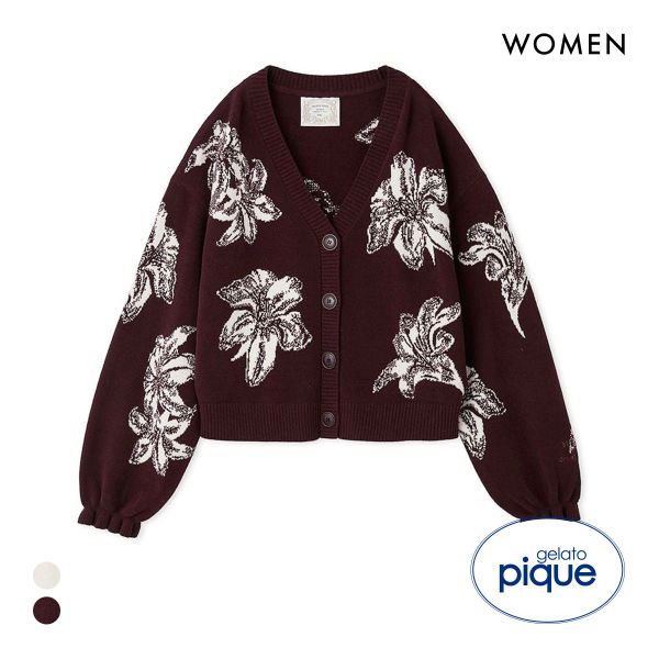 ジェラートピケ レディース MUCHA リリージャガードカーディガン ミュシャ ジェラピケ パジャマ ルームウェア gelato pique