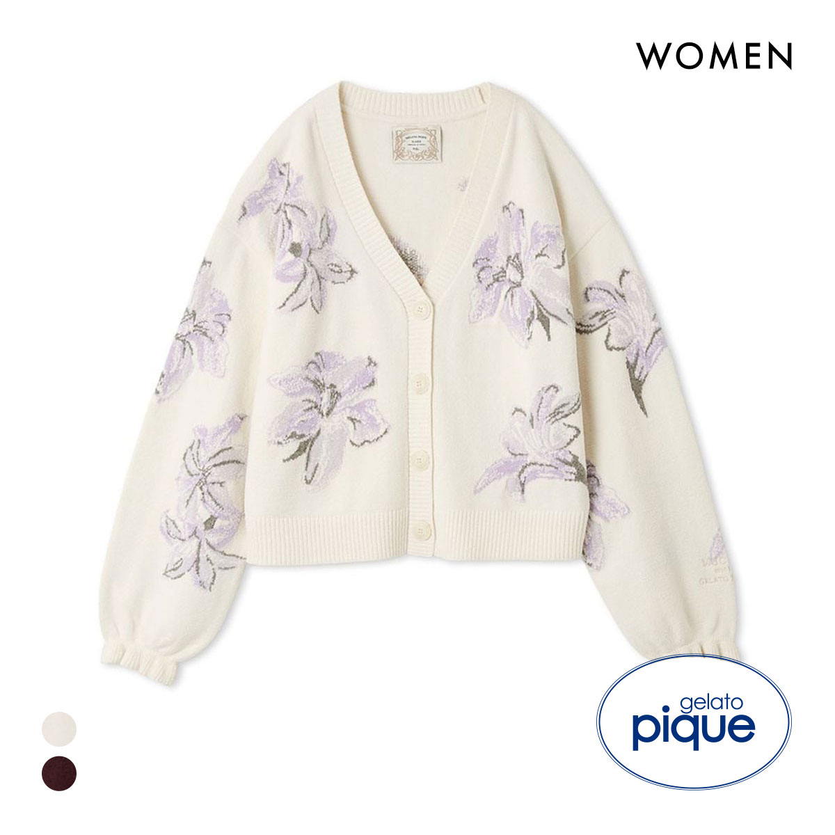 ジェラートピケ レディース MUCHA リリージャガードカーディガン ミュシャ ジェラピケ パジャマ ルームウェア gelato pique
