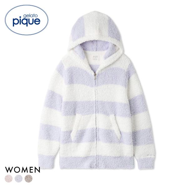 ジェラートピケ レディース ジェラート2ボーダーパーカ ジェラピケ gelato pique