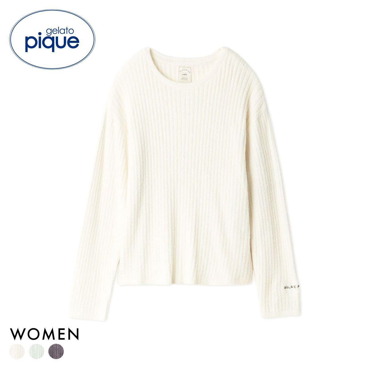 ジェラートピケ レディース 調温スムーズィ―プルオーバー ジェラピケ パジャマ ルームウェア gelato pique(CR-クリーム-Free)
