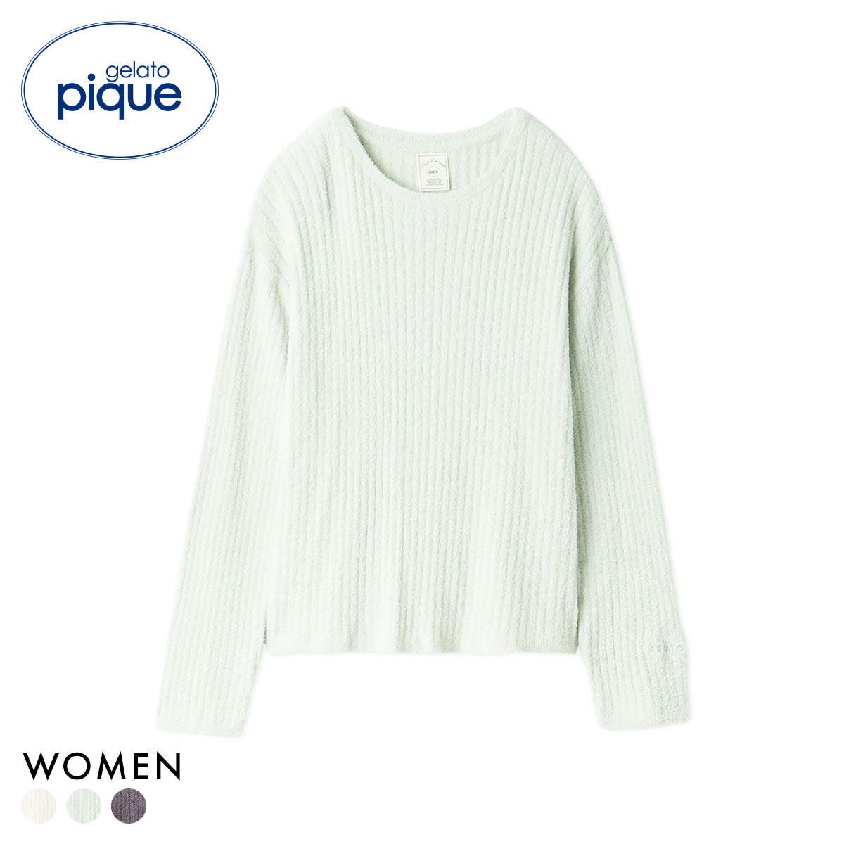 ジェラートピケ レディース 調温スムーズィ―プルオーバー ジェラピケ パジャマ ルームウェア gelato pique(MI-ミント-Free)