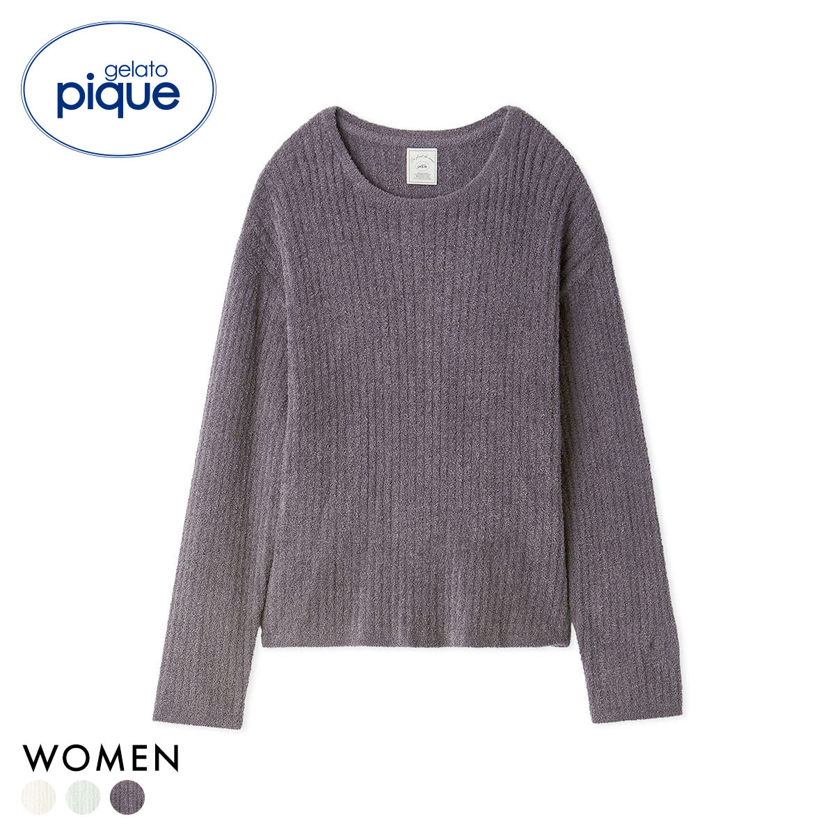 ジェラートピケ レディース 調温スムーズィ―プルオーバー ジェラピケ パジャマ ルームウェア gelato pique(DGY-濃グレー-Free)