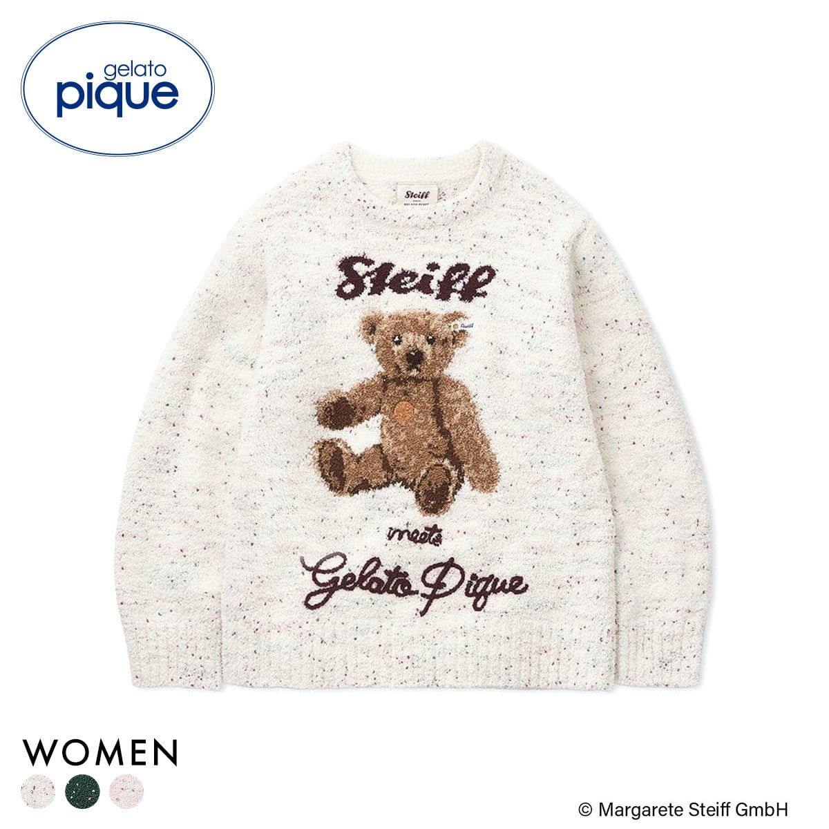 ジェラートピケ レディース シュタイフ パウダーネップジャガードプルオーバー ジェラピケ ルームウェア gelato pique Steiff