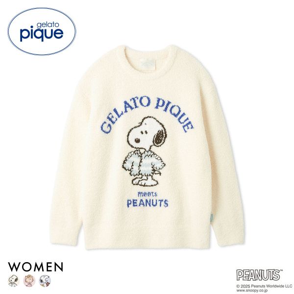 ジェラートピケ レディース PEANUTS オリジナルジャガードプルオーバー ジェラピケ パジャマ ルームウェア スヌーピー gelato pique