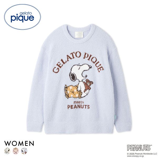 ジェラートピケ レディース PEANUTS オリジナルジャガードプルオーバー ジェラピケ パジャマ ルームウェア スヌーピー gelato pique