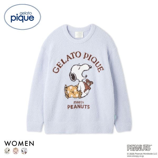 ジェラートピケ レディース PEANUTS オリジナルジャガードプルオーバー ジェラピケ パジャマ ルームウェア スヌーピー gelato pique