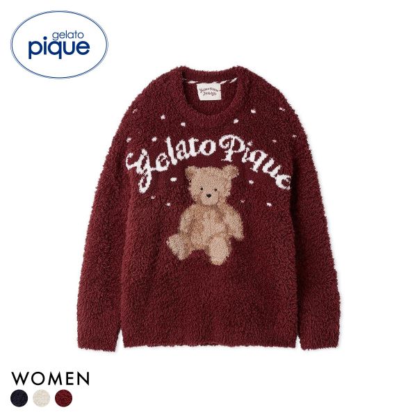 ジェラートピケ レディース HOLIDAY ジェラートスノーベアジャガードプルオーバー ジェラピケ パジャマ ルームウェア