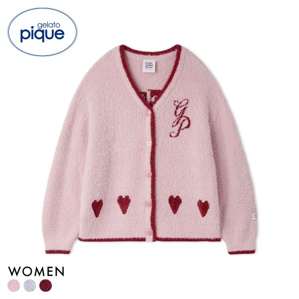 ジェラートピケ レディース HOLIDAY キラキラフェザーカーディガン ジェラピケ パジャマ ルームウェア gelato pique