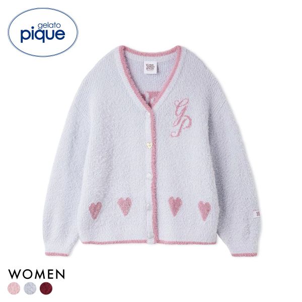 ジェラートピケ レディース HOLIDAY キラキラフェザーカーディガン ジェラピケ パジャマ ルームウェア gelato pique