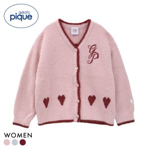 ジェラートピケ レディース HOLIDAY キラキラフェザーカーディガン ジェラピケ パジャマ ルームウェア gelato pique