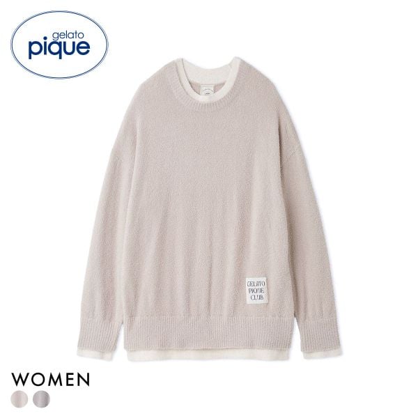 ジェラートピケ レディース レイヤードホットスムーズィープルオーバー ジェラピケ パジャマ ルームウェア gelato pique