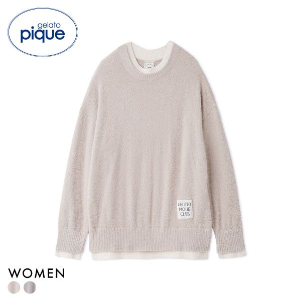 ジェラートピケ レディース レイヤードホットスムーズィープルオーバー ジェラピケ パジャマ ルームウェア gelato pique