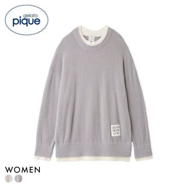 ジェラートピケ レディース レイヤードホットスムーズィープルオーバー ジェラピケ パジャマ ルームウェア gelato pique