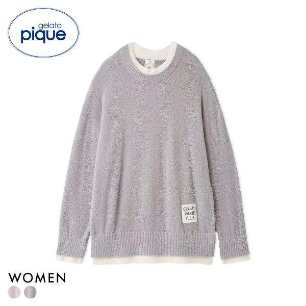ジェラートピケ レディース レイヤードホットスムーズィープルオーバー ジェラピケ パジャマ ルームウェア gelato pique