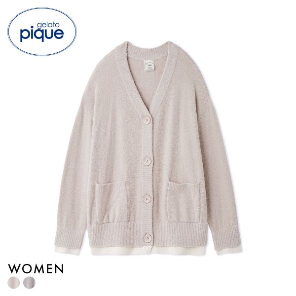 ジェラートピケ レディース レイヤードホットスムーズィーカーディガン ジェラピケ パジャマ ルームウェア gelato pique