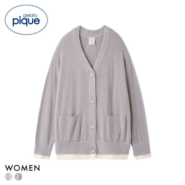 ジェラートピケ レディース レイヤードホットスムーズィーカーディガン ジェラピケ パジャマ ルームウェア gelato pique