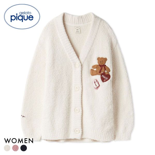 ジェラートピケ レディース ベビモコベアさがらカーディガン ジェラピケ パジャマ ルームウェア gelato pique フェイバリット