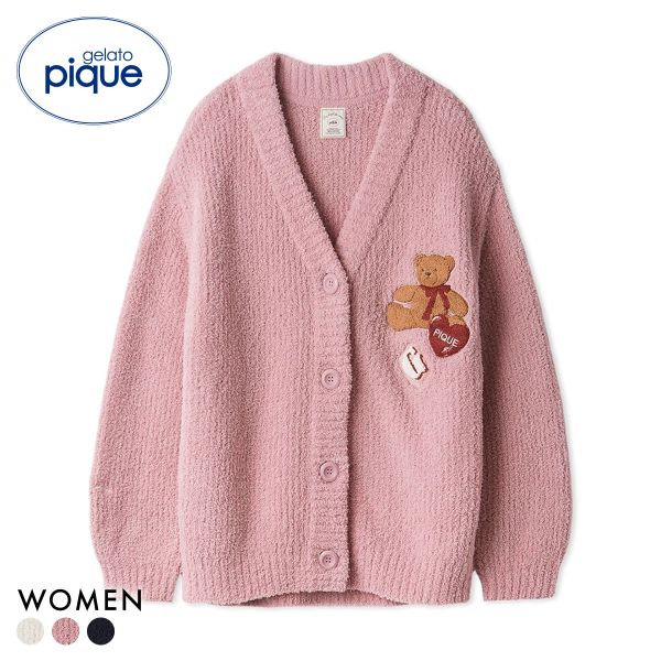 ジェラートピケ レディース ベビモコベアさがらカーディガン ジェラピケ パジャマ ルームウェア gelato pique フェイバリット