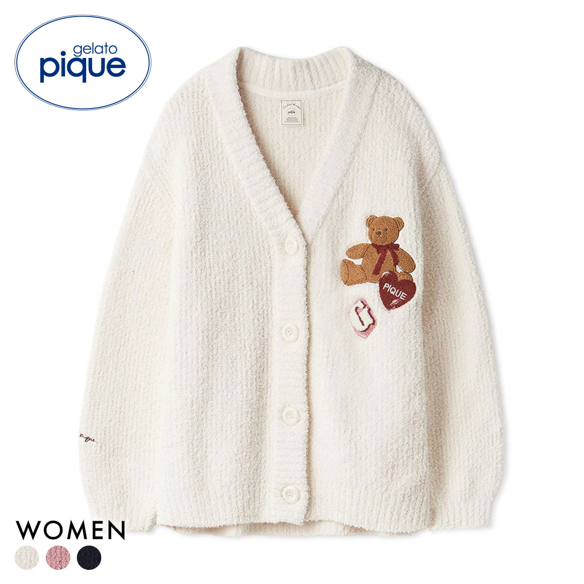 ジェラートピケ レディース ベビモコベアさがらカーディガン ジェラピケ パジャマ ルームウェア gelato pique フェイバリット