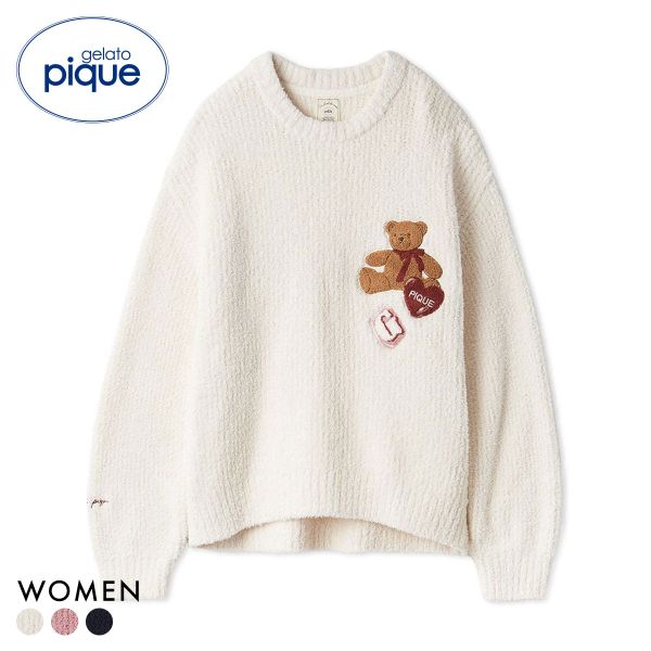 ジェラートピケ レディース ベビモコベアさがらプルオーバー ジェラピケ パジャマ ルームウェア gelato pique フェイバリット