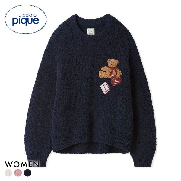 ジェラートピケ レディース ベビモコベアさがらプルオーバー ジェラピケ パジャマ ルームウェア gelato pique フェイバリット