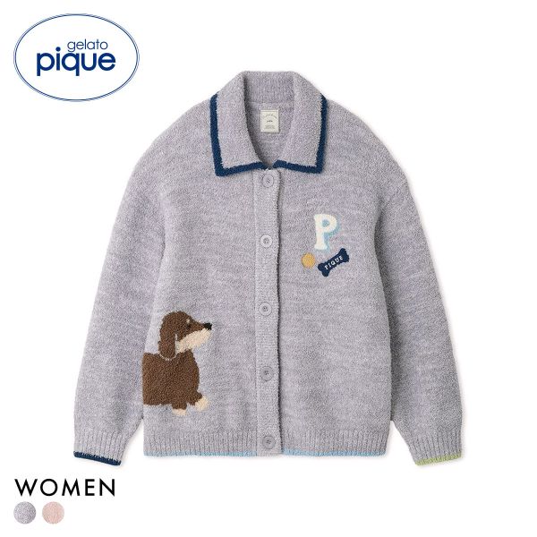 ジェラートピケ レディース ベビモコダックスフンドジャガードカーディガン ジェラピケ パジャマ gelato pique