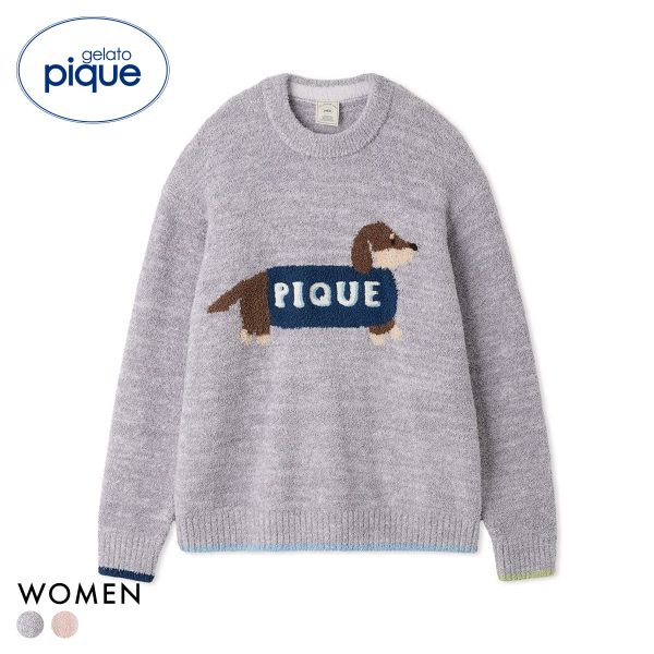 ジェラートピケ レディース ベビモコダックスフンドジャガードプルオーバー ジェラピケ パジャマ gelato pique