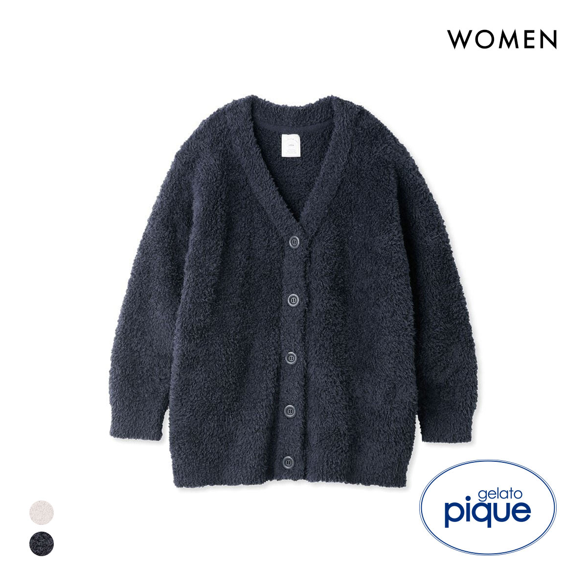 ジェラートピケ レディース ベーシックジェラートカーディガン