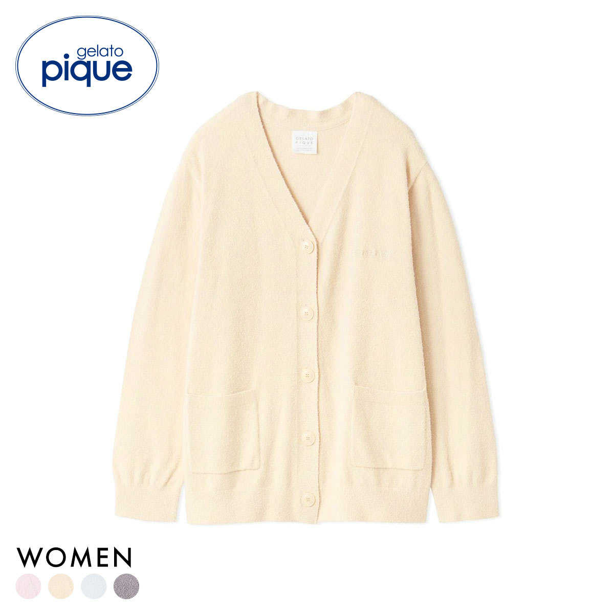 ジェラートピケ レディース スムーズィーカーディガン ジェラピケ パジャマ ルームウェア gelato pique(OR-オレンジ-Free)