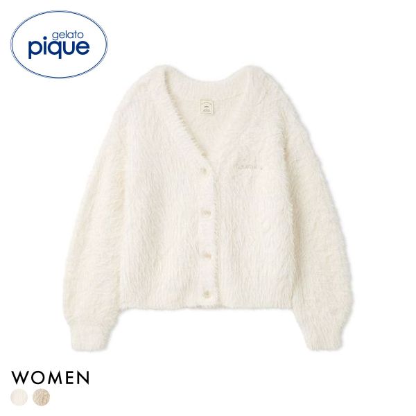 ジェラートピケ レディース フェザーカーディガン ジェラピケ パジャマ ルームウェア gelato pique 猫の日