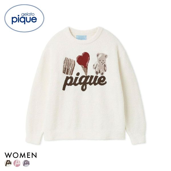 ジェラートピケ レディース Valentine ワンポイントジャガードプルオーバー ジェラピケ パジャマ ルームウェア gelato pique バレンタイン