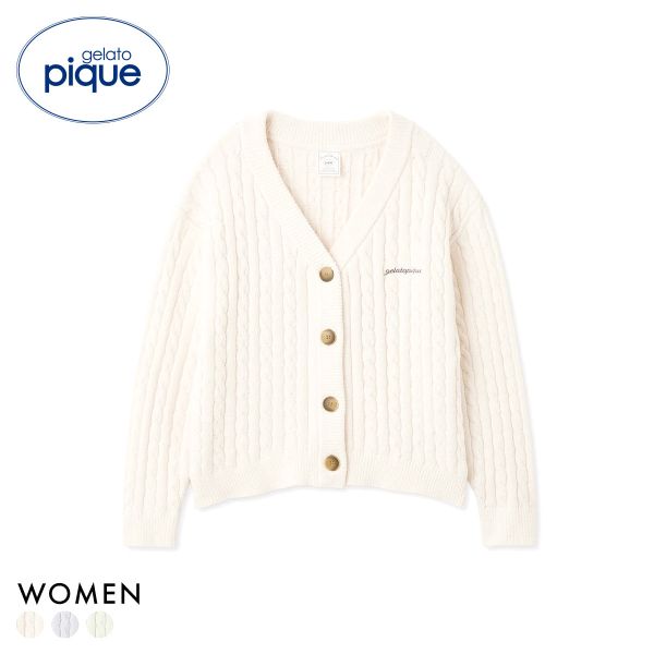 ジェラートピケ レディース エアリーモコアランカーディガン ジェラピケ パジャマ ルームウェア gelato pique