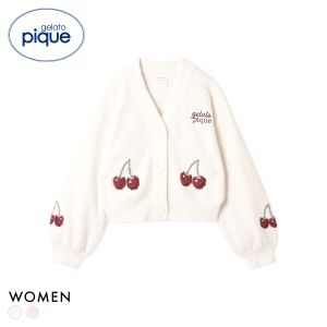 ジェラートピケ レディース ベビモコチェリージャガードカーディガン ジェラピケ パジャマ ルームウェア gelato pique