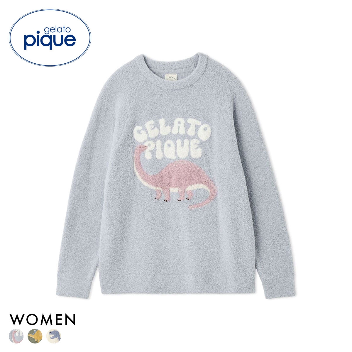 ジェラートピケ レディース エアリーモコダイナソージャガードプルオーバー ジェラピケ パジャマ ルームウェア gelato pique