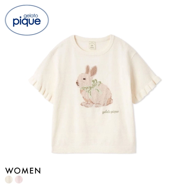 ジェラートピケ レディース エアリーモコラビットジャガードプルオーバー ジェラピケ パジャマ ルームウェア gelato pique