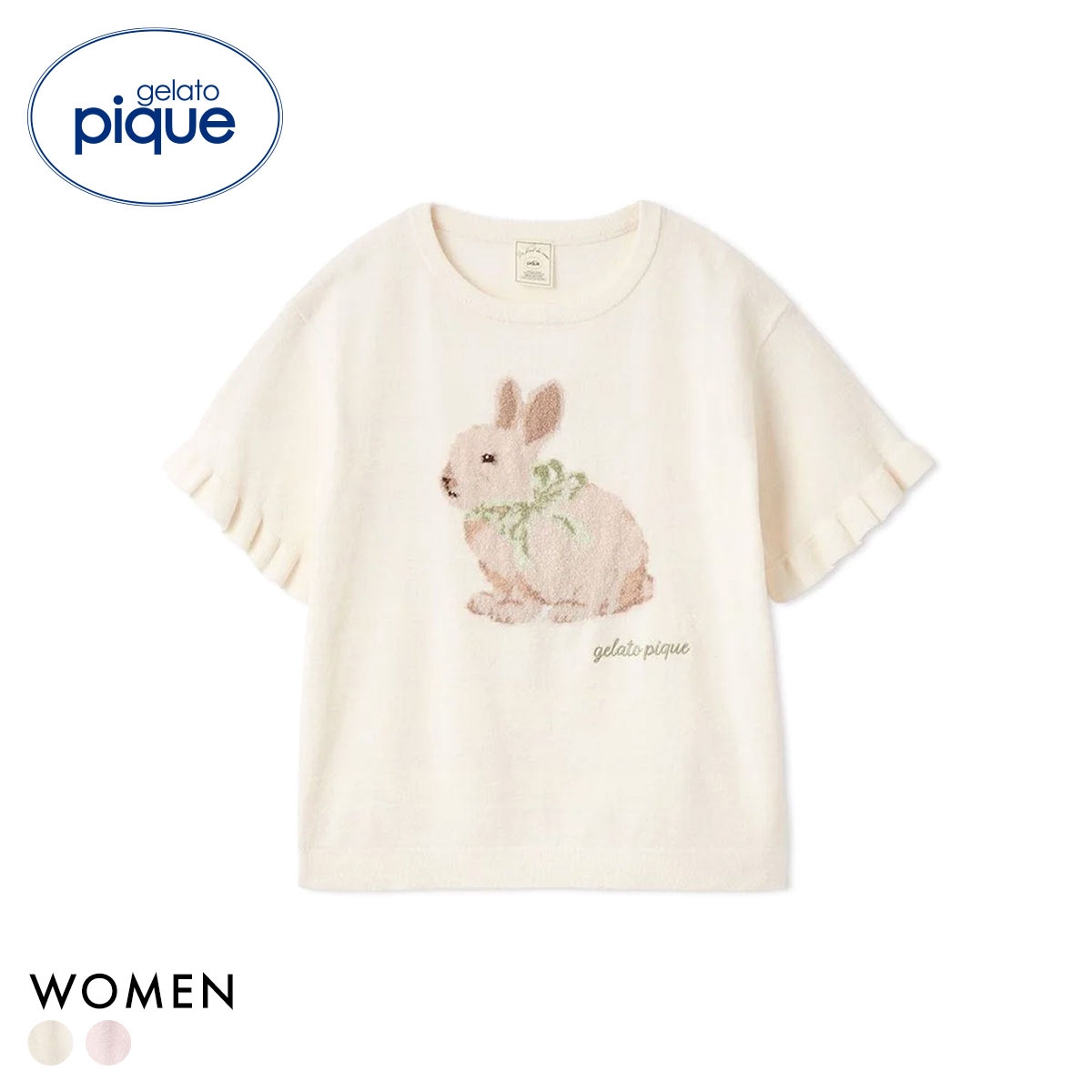 ジェラートピケ レディース エアリーモコラビットジャガードプルオーバー ジェラピケ パジャマ ルームウェア gelato pique