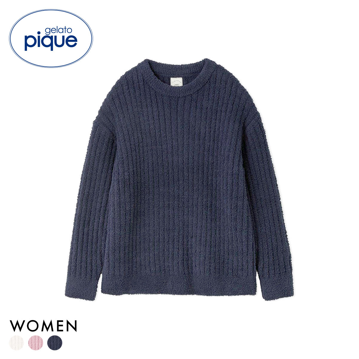 ジェラートピケ レディース パウダーリブプルオーバー ジェラピケ