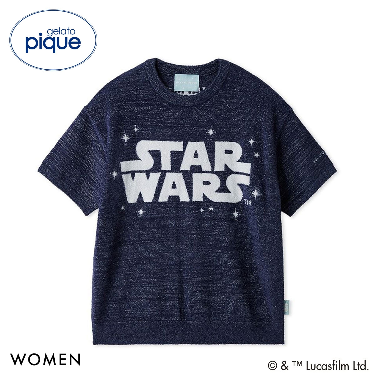 ジェラートピケ STAR WARS レディース スムーズィーキャラクタージャガードプルオーバー ジェラピケ スターウォーズ パジャマ ルームウェア(NV-ネイビー-Free)