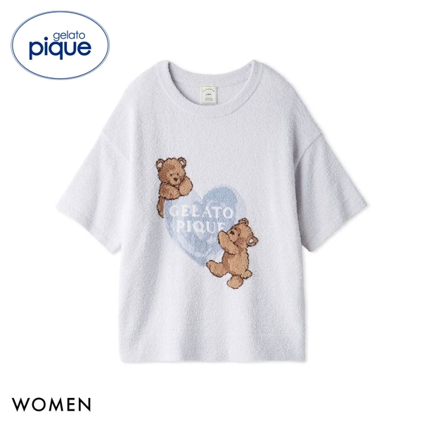 ジェラートピケ レディース 接触冷感 スムーズィー BEAR HEART ジャガードプルオーバー ジェラピケ パジャマ ルームウェア gelato pique