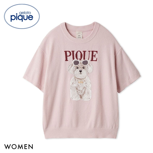 ジェラートピケ レディース ファッションCATS&DOGSジャガードプルオーバー ジェラピケ パジャマ ルームウェア gelato pique