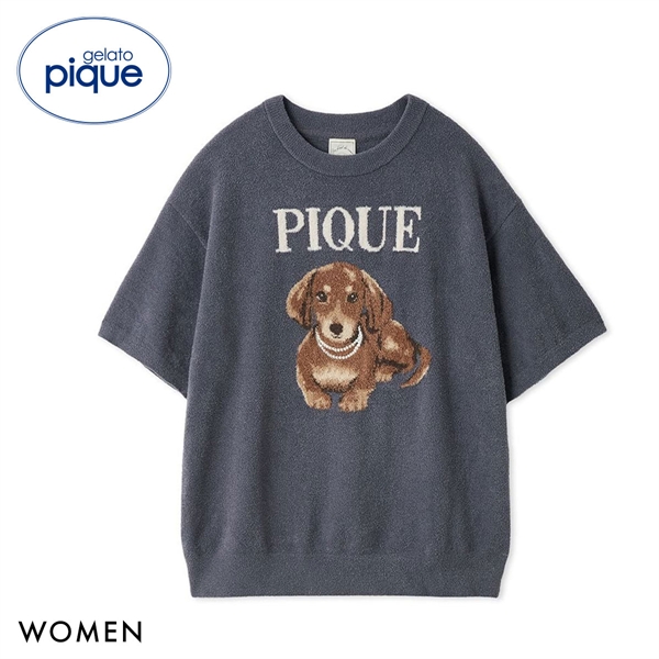 ジェラートピケ レディース ファッションCATS&DOGSジャガードプルオーバー ジェラピケ パジャマ ルームウェア gelato pique