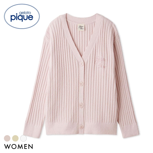 ジェラートピケ レディース 母の日 リブカーディガン ジェラピケ パジャマ ルームウェア gelato pique