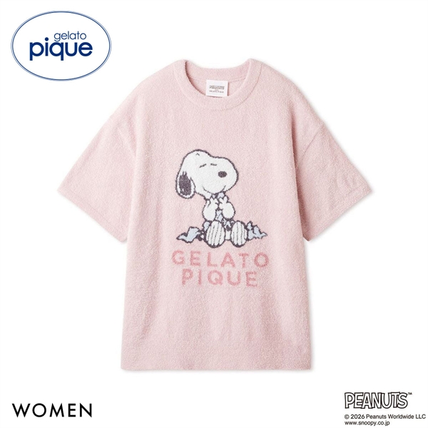 ジェラートピケ PEANUTS レディース スムーズィージャガードプルオーバー ジェラピケ スヌーピー SNOOPY ルームウェア gelato pique