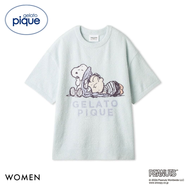 ジェラートピケ PEANUTS レディース スムーズィージャガードプルオーバー ジェラピケ スヌーピー SNOOPY ルームウェア gelato pique