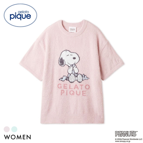 ジェラートピケ PEANUTS レディース スムーズィージャガードプルオーバー ジェラピケ スヌーピー SNOOPY ルームウェア gelato pique