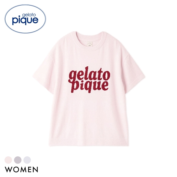 ジェラートピケ レディース スムーズィーロゴジャガード半袖プルオーバー ジェラピケ パジャマ ルームウェア gelato pique