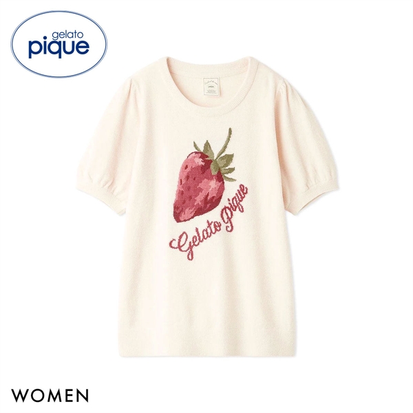 ジェラートピケ レディース エアリーモコストロベリージャガードプルオーバー ジェラピケ パジャマ ルームウェア gelato pique