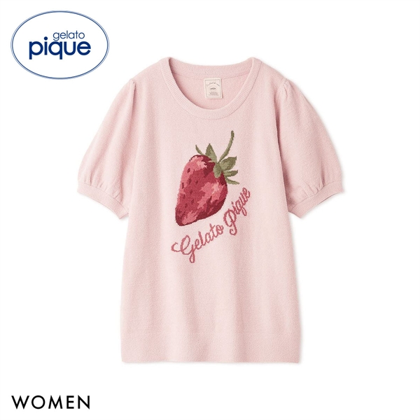 ジェラートピケ レディース エアリーモコストロベリージャガードプルオーバー ジェラピケ パジャマ ルームウェア gelato pique