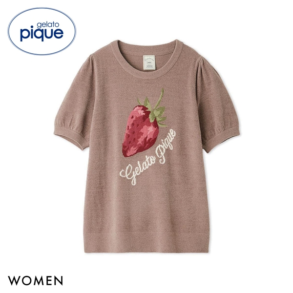 ジェラートピケ レディース エアリーモコストロベリージャガードプルオーバー ジェラピケ パジャマ ルームウェア gelato pique